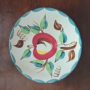 Purinton Slipware Apple Pattern Round Platter